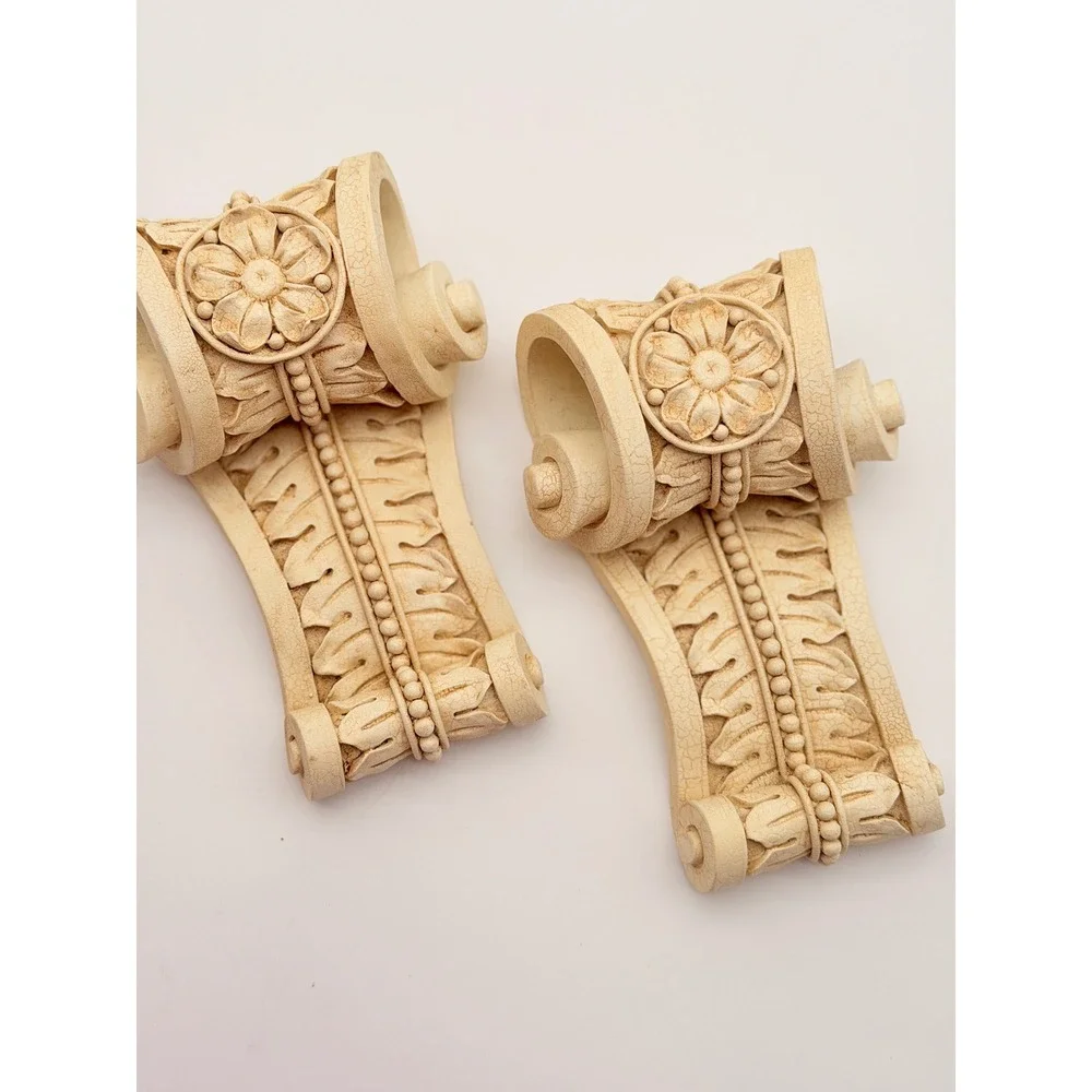 Wall Bracket Corbel Pair Vintage European Style Architectural Antique Shelf 2 Pc